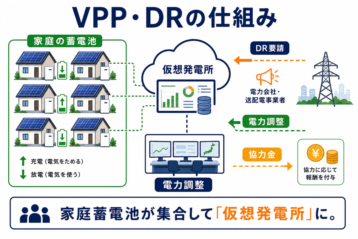 VPP・DRの仕組みを示した図解